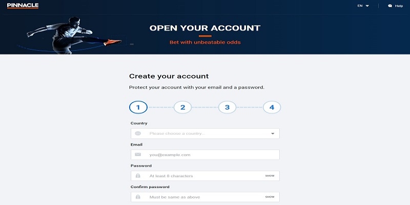 „Pinnacle“ registracijos procesas