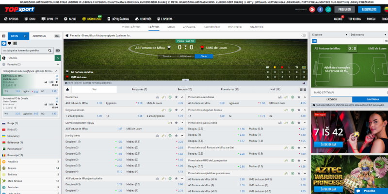 Topsport live lazybos